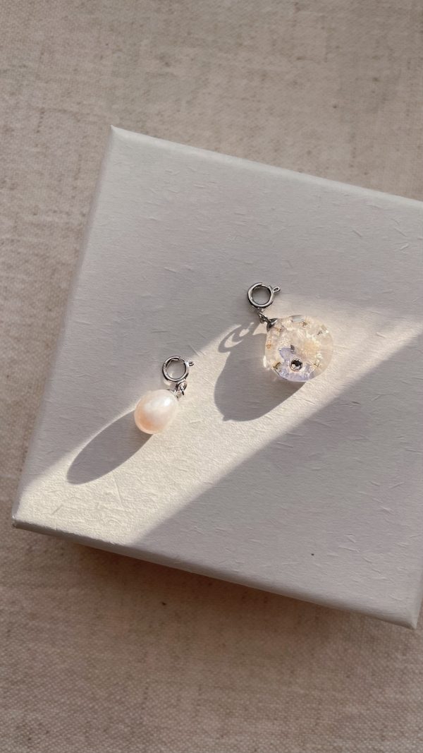 冰透繁花／珍珠墜純銀項鍊