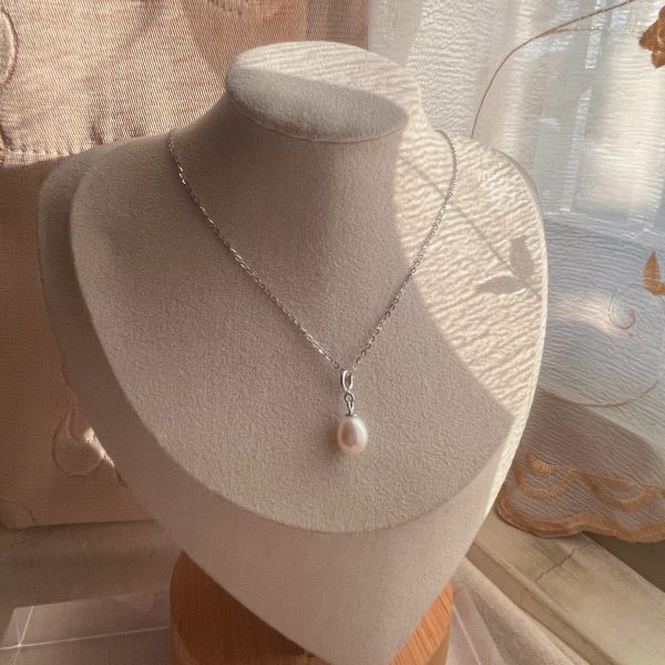 冰透繁花／珍珠墜純銀項鍊