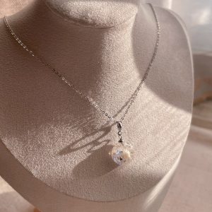 冰透繁花／珍珠墜純銀項鍊