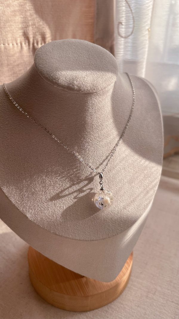 冰透繁花／珍珠墜純銀項鍊