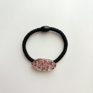 粉白色《法國麵包花髮圈》