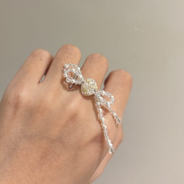 new!!花礦蝴蝶結戒指