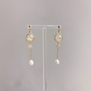 new!!《長墜珍珠花果子》耳環