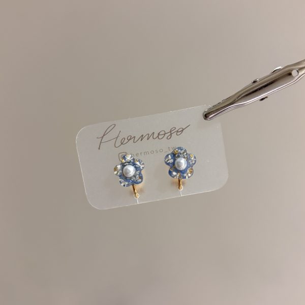 小花珍珠耳環