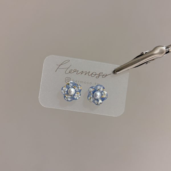 小花珍珠耳環