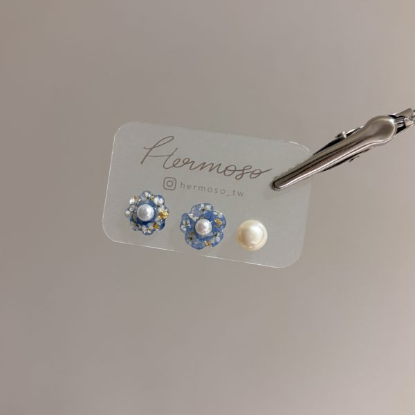 小花珍珠耳環
