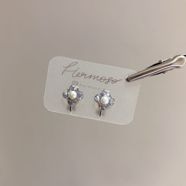 小花珍珠耳環