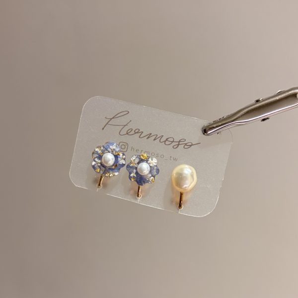 小花珍珠耳環