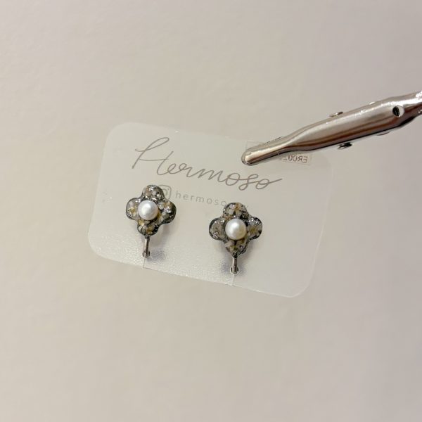 小花珍珠耳環
