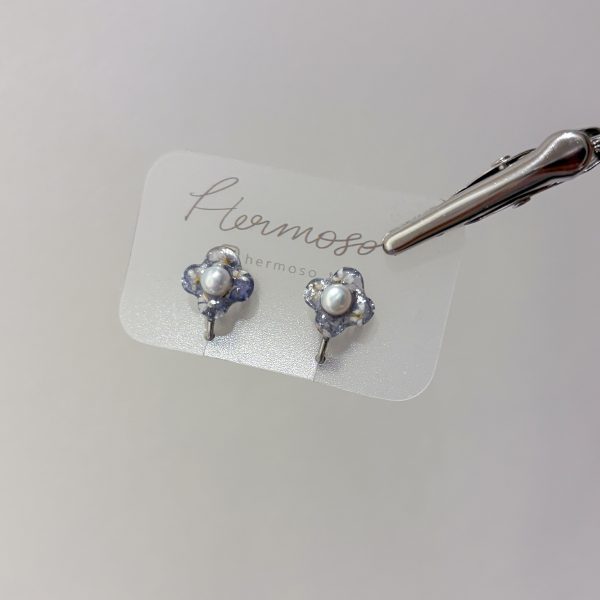 小花珍珠耳環