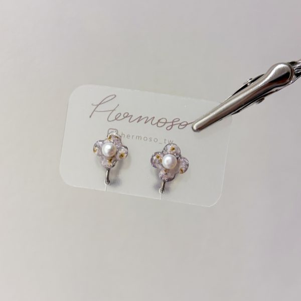 小花珍珠耳環