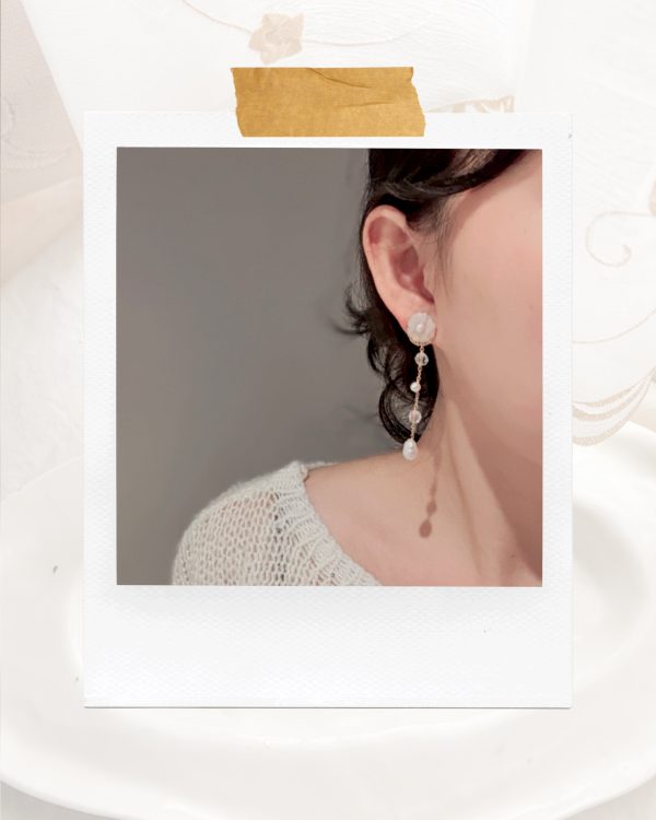 IMG_9507 餅乾花耳環-焦糖/糖霜