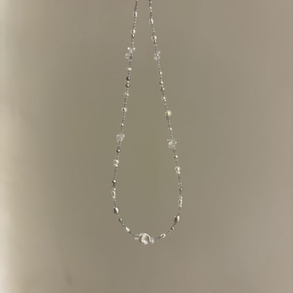 巴洛克珍珠灰月光項鍊