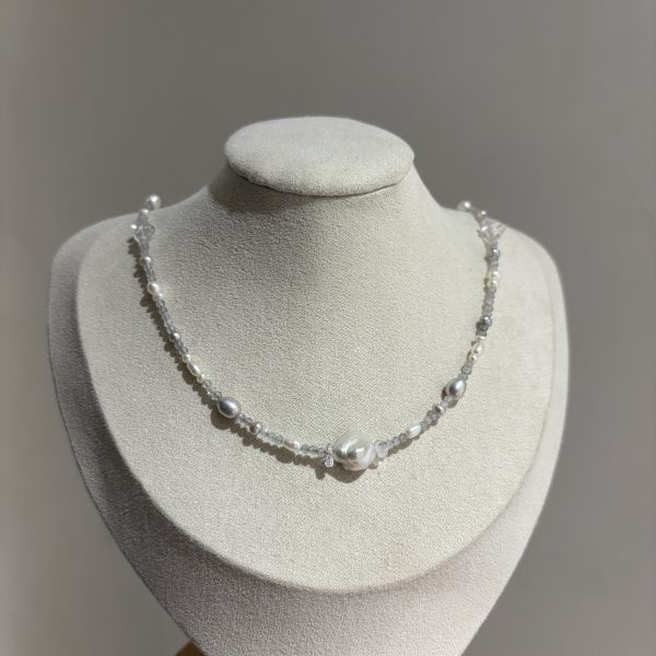巴洛克珍珠灰月光項鍊