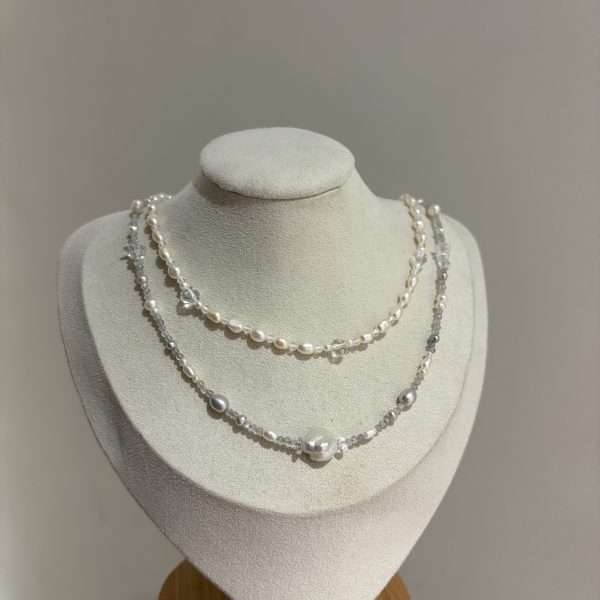 巴洛克珍珠灰月光項鍊