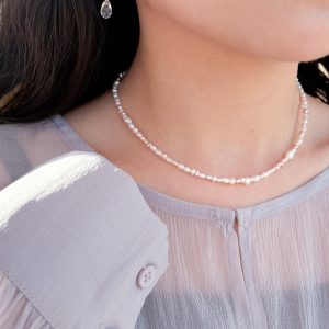 IMG_9643 白粉淡水珍珠項鍊