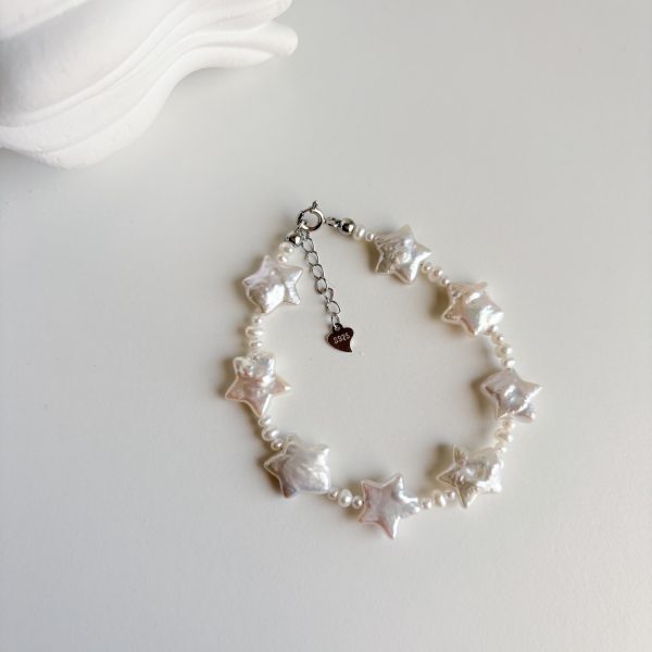 星星巴洛克珍珠海藍寶手鍊