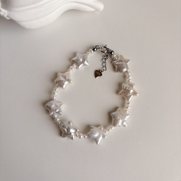 星星巴洛克珍珠海藍寶手鍊