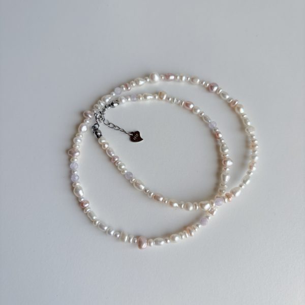 IMG_1406 粉白珍珠薰衣草紫晶項鍊