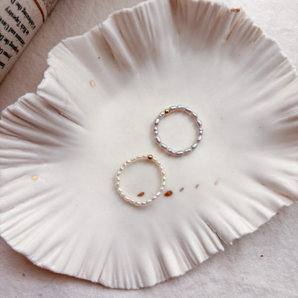 稀有迷你米粒珍珠戒指