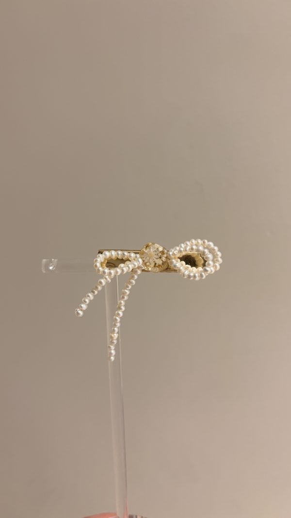 花礦蝴蝶結髮夾